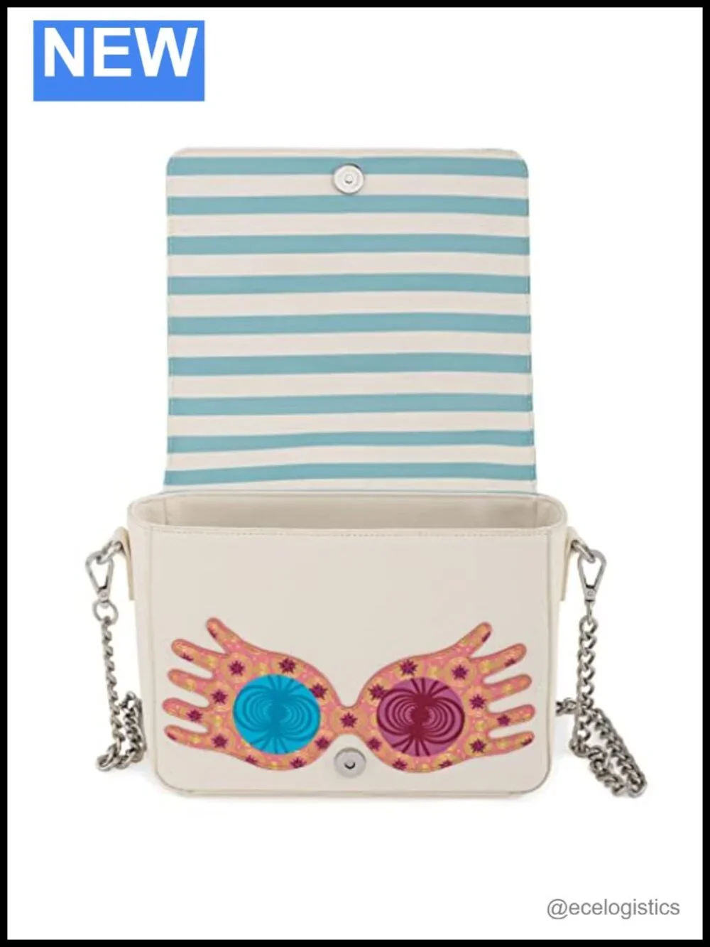 Harry Potter Quibbler Faux Leather Crossbody Purse with Chain Strap